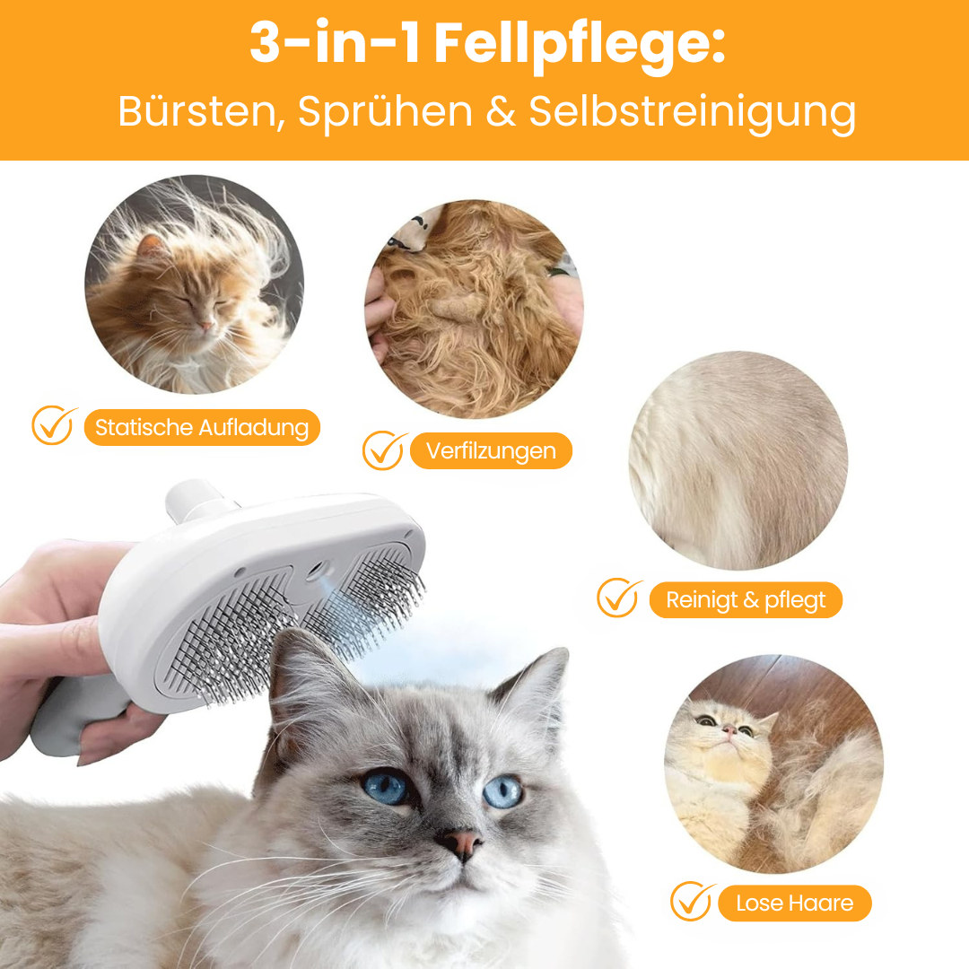 Felanis™ – 3-in-1 Fellbürste mit Sprühnebel